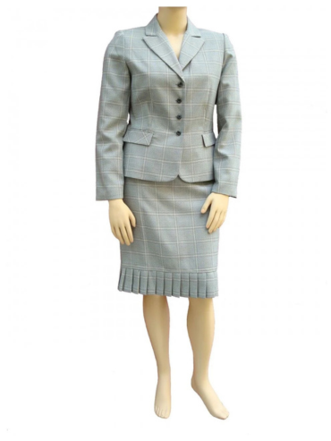 Classy 2pc Plaid Skirt Suit. (1)