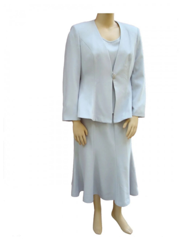 Flared Jacket 3pc Skirt Suit.