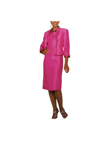 Glamorously Fuchsia 2pc Jacket Dress