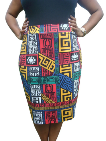 Multi Color Print Skirt (2)