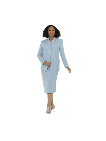 Plus Size Business Suit Mulberry Button Blazer & Knee-Length Skirt Set