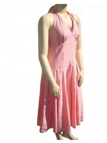 Pretty Peach Halter Dress