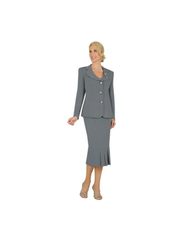 Skirt Suit With Round Neck Collar Jacket