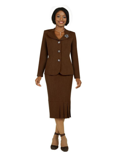 White Skirt Suit With Round Neck Collar Jacket